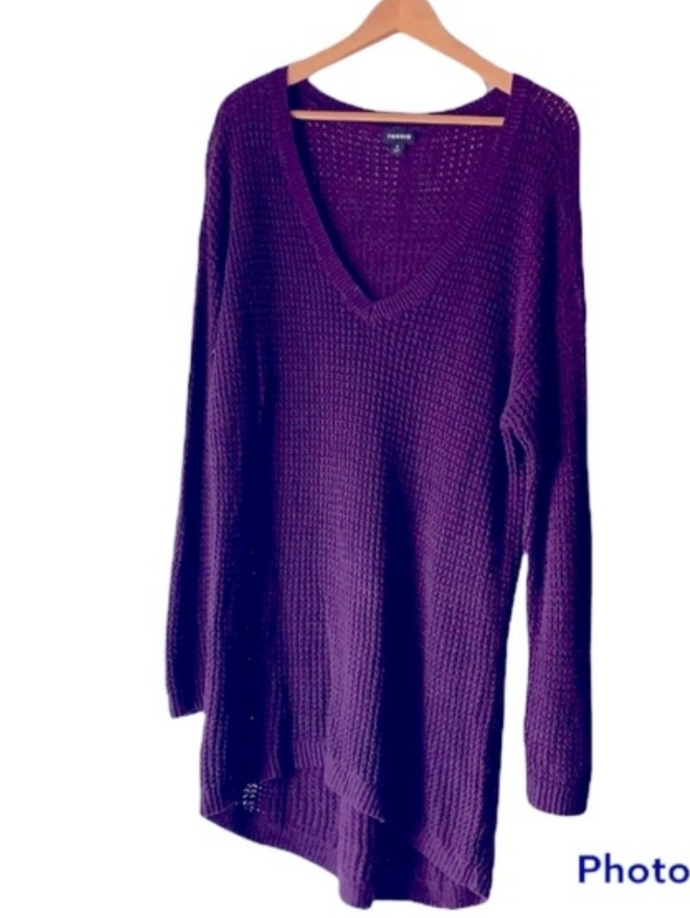 torrid | Deep Purple Open Knit Sweater